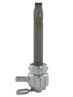 Single Outlet Reserve Round Vertical Groove Valve-22mm (H-D)-1000 Series-5/16" hose barb-Chrome