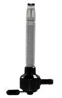 Single Outlet Reserve Hex Valve-3/8" NPT-6000 Series-5/16" hose barb-Black Chrome