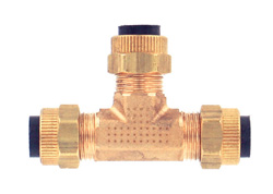 Air Shifter Fitting Tee 3/8 comp x 3/8 comp x 3/8 comp