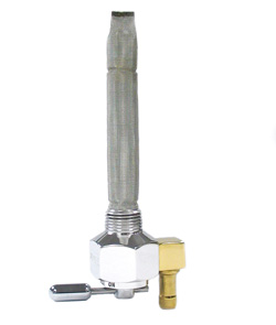 Single Outlet Reserve Hex Valve-3/8" NPT-6000 Series-90&#176; 5/16" hose barb-Aluminum