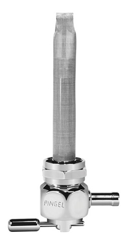 Single Outlet Reserve Hex Oval Valve-22mm (H-D)-6000 Series-5/16"hose barb-Chrome