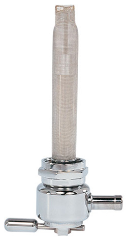 Single Outlet Reserve Round Valve-22mm (H-D)-6000 Series-5/16"hose barb-Chrome