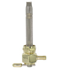 Single Outlet Reserve Fuel Valve H-D Metric (22 mm) & Nut Hex - Brass